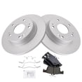 thumbnail image 2 of TRQ Rear Brake Pad & Rotor Kit Brake Pads Brake Rotor Ceramic Solid Premium G-Coated Fits Select 2020-2021 Honda Civic 2019-2021 Insight, 2 of 6