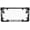 Black/White, variant on Aloha Hawaii Hibiscus Floral Flowers Design Palm Tree Heavy Duty Metal License Plate Frame Auto License Plate Frame/Car Accessories (Chrome/D.Pink)