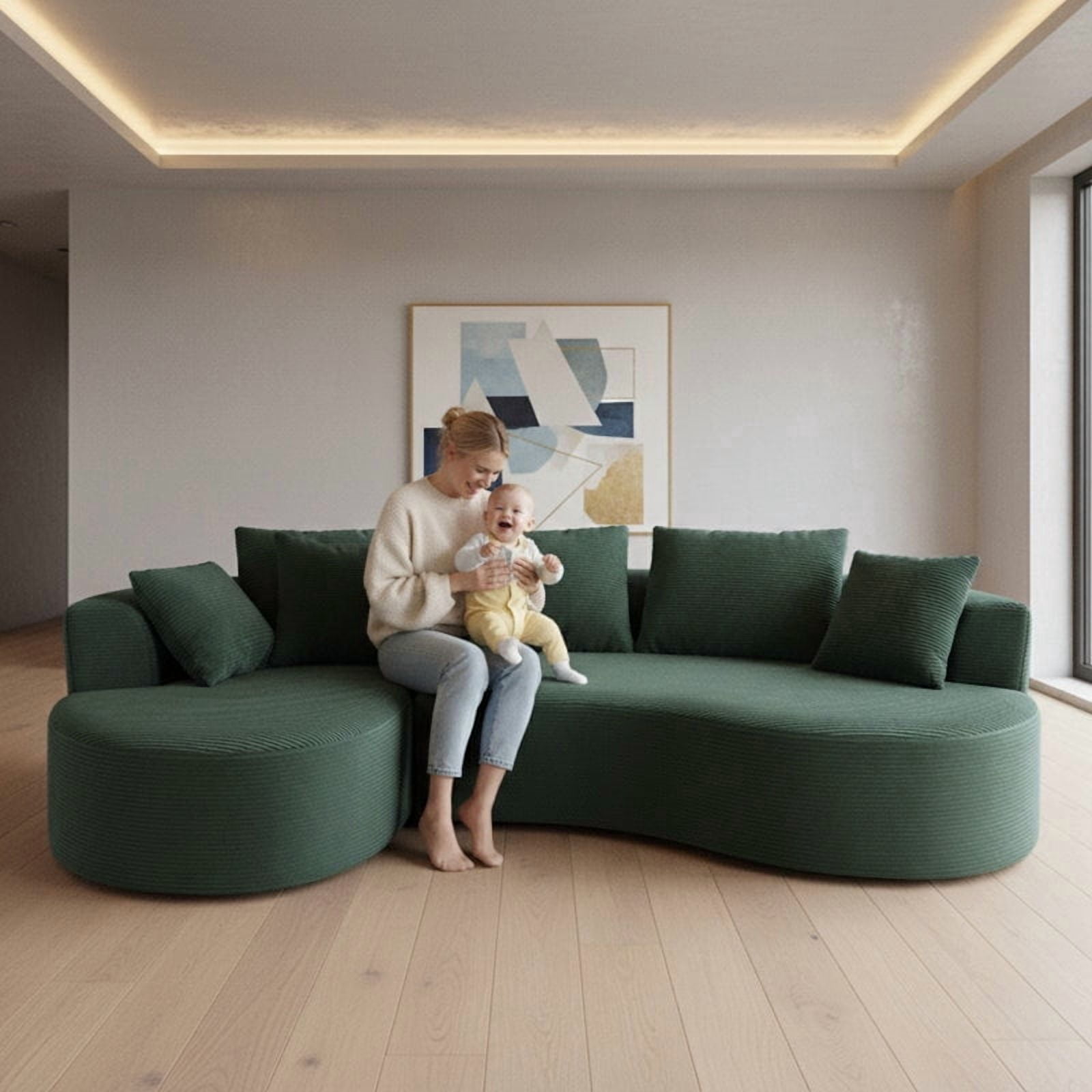 US Pride Compression 111.6'' Curved Modular Sectional