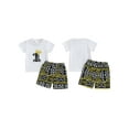 thumbnail image 2 of vera natura 2Pcs Baby Boy Birthday Outfits Short Sleeve Crown Print T-Shirt + Shorts Set Infant Clothes, 2 of 8