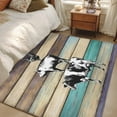 thumbnail image 4 of Farmhouse Animals Runner Rug 2.7x5 FT, Non Slip Entryway Carpet, Vintage Wood Country Cow Pig Chicken Washable Soft Floor Carpet Entrance Mat Non-Shedding Throw Rug for Hallway Laundry Room Bedside, 4 of 9