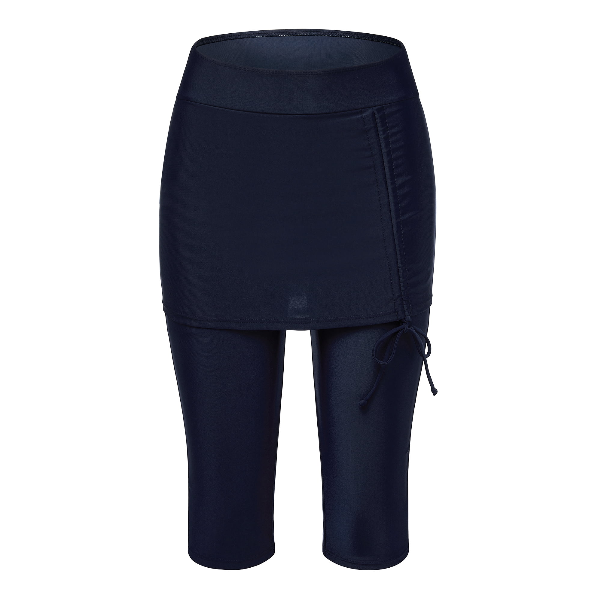 Women's High Waisted Swim Bottom Capris Swim Pants Long Board Shorts