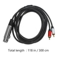 thumbnail image 2 of HIAKDOFT Audio Adapter Cable Black with Tone Quality Conversion 1Pack, 2 of 6