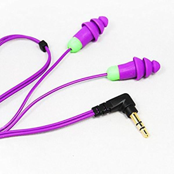 Plugfones Purple Original Line Audio Music Playing Ear Plugs Resembles Silicone And Foam Hearing