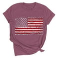 thumbnail image 3 of PXLKNZH Weekly Sale American Flag Top Women Plus Size Short Sleeve 4th of July Patriotic Graphic Tees 2025 Summer Independence Day V Neck Shirts,Red,XXL, 3 of 8