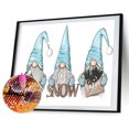 thumbnail image 2 of Cuadros Decorativos Pintura de diamantes 5D DIY Gnome Full Round Drill Rhinestone Kit (A939) Likrtyny embutido en tela, 2 of 6