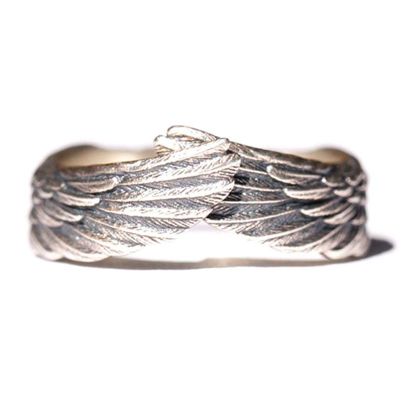 Trink Angel Wing Charm Sterling Silver Beaded Bracelet Elastic Feathers