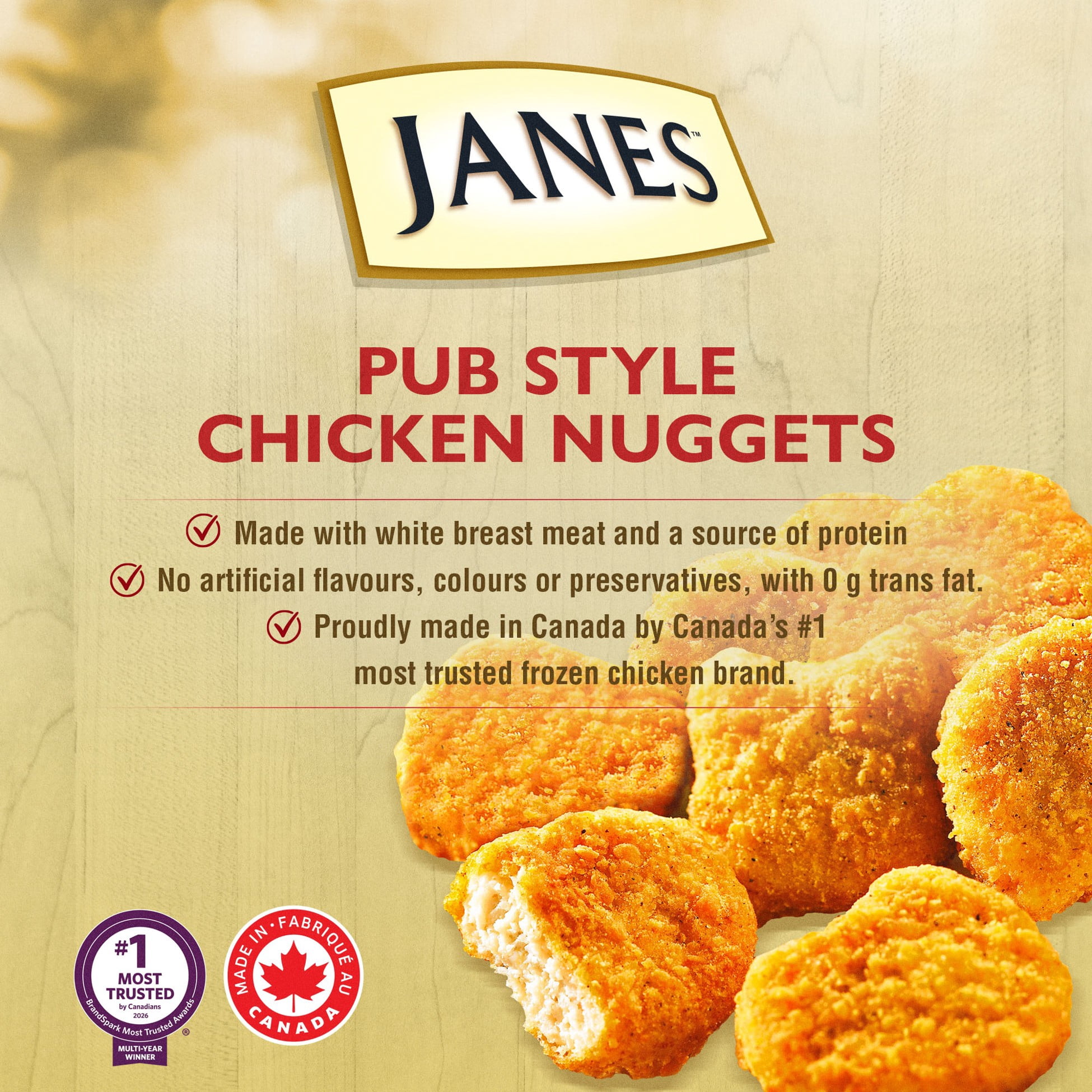 Janes Pub Style Chicken Nuggets, 700g, Fully Cooked Breaded
