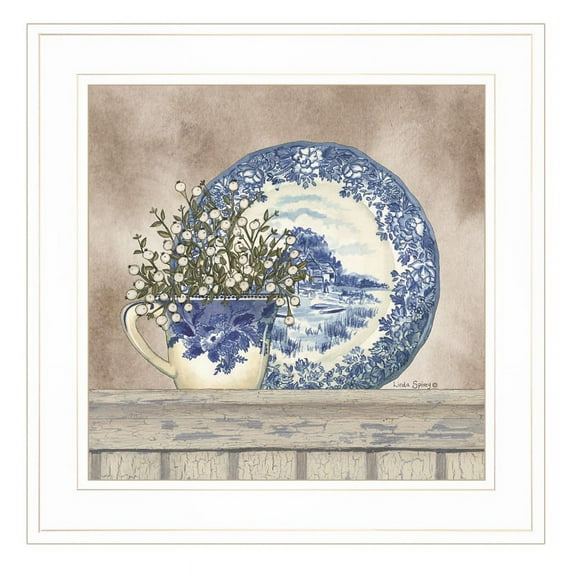 Farmhouse Blues II by Linda Spivey Print Wall Art Wood Multi-Color