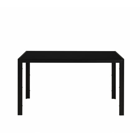 Dining Framed - Mainstays Parsons Black Glass Top Metal Frame Dining Table