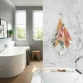 thumbnail image 2 of Yayeee 2 Pack Hand Towels for Bathroom 100% Cotton 16" x 28" Soft Absorbent Kitchen Towel, Hand Drawn Floral, 2 of 7