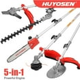 HUYOSEN 45CC 2Cycle Gas Pole Saw, 5in1 Trimmer, Weeder, Cutter