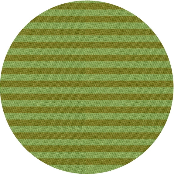 Ahgly Company Indoor Round Patterned Pistachio Green Area Rugs, 3' Round