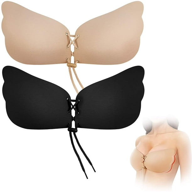 Strapless Self Adhesive Sticky Push Up Invisible Silicone Bra for