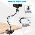 thumbnail image 2 of Webcam Stand, Webcam Mount Gooseneck Arm with Phone Holder Web Camera Stand Desk Mount Clip Clamp for Webcams C922 C930e C920S C920 C615 C960 C920x BRIO 4K N60 and More, 2 of 4