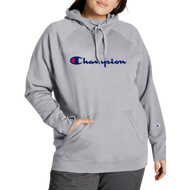 Champion Powerblend Logo Graphic Hoodie (Women's Plus) - Walmart.com