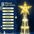 thumbnail image 5 of Yaheetech 7.5FT Lighted Christmas Cone Tree with Star, White, 5 of 7