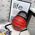 thumbnail image 7 of Basketball Shaped Handbags Purse Tote Round Shoulder Messenger Cross Body PU Bag Adjustable Strap for Women Girls, 7 of 7