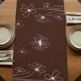 thumbnail image 5 of Table Runners 72 Inches Long Dress Scarves, Brown Farmhouse Kitchen/Dining Table Runner, Coffee Tablerunners, Spring Flora 16x72 Inch, 5 of 9