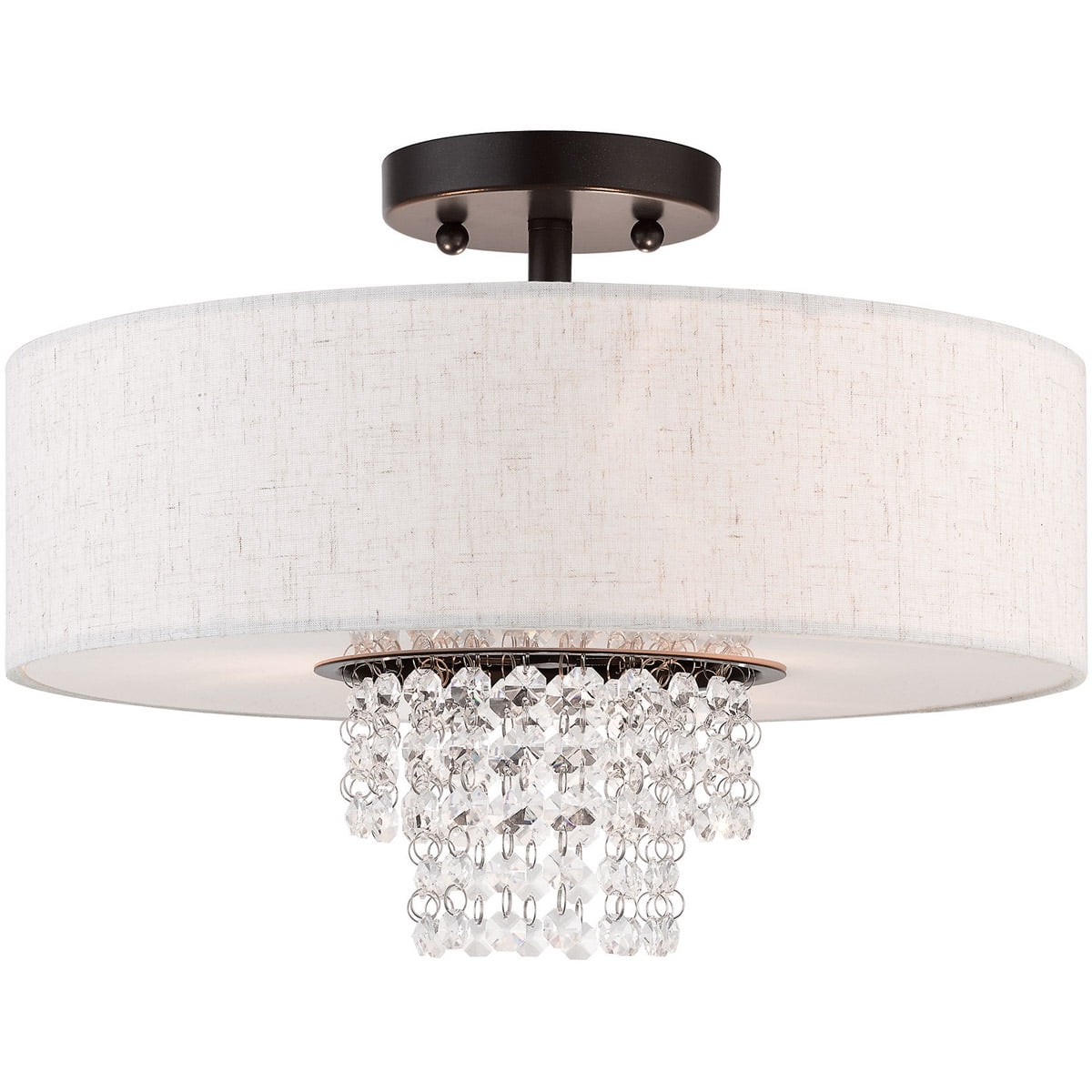 3 Light English Bronze Ceiling Light fixture with Steel base material