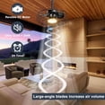 thumbnail image 4 of Ohniyou Outdoor Ceiling Fans with Light for Patios, 20" Farmhouse Waterproof Plug in Gazebo Fan Remote&APP Control, Caged Ceiling Fan for Porch Pergola Canopy, Black, 4 of 18