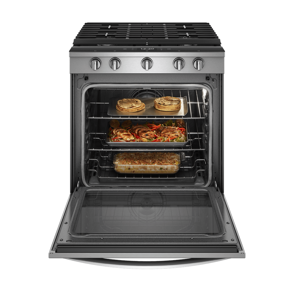 Whirlpool WEG750H0HZ 30 Inch Slide-In Gas Range with Sealed Burners