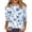 02#Blue, variant on Women's Casual 3/4 Sleeve T-Shirt 2026 Summer Tunic Tops Dressy Trendy Basic Tees Blouses Loose Fit Crewneck Pullover