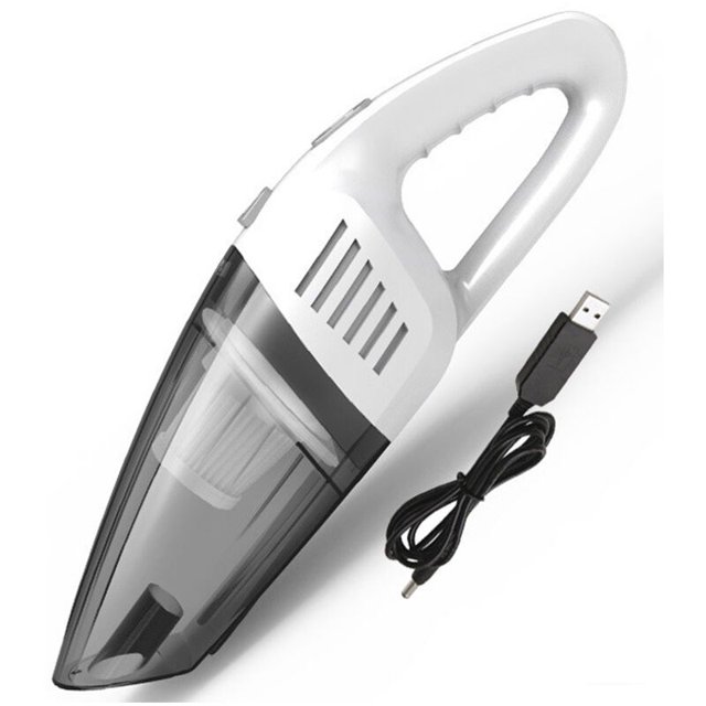 Aspiradora portátil inalámbrica para coche, succión fuerte de 6000 PA, alta potencia de 120 W, limpieza rápida - Blanco