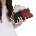 thumbnail image 7 of Royal Bagger RFID Blocking Genuine Leather Clutch Purse for Women, Elegant Evening Wallet with Kiss Lock, Phone Holder 2868, 7 of 7
