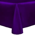 thumbnail image 1 of Ultimate Textile (2 Pack) Reversible Shantung Satin - Majestic 60 x 84-Inch Oval Tablecloth - for Home Dining Tables, Purple, 1 of 4