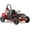 Red, variant on Hoverheart 1 Seater 1000W Electric Go-Kart - Black