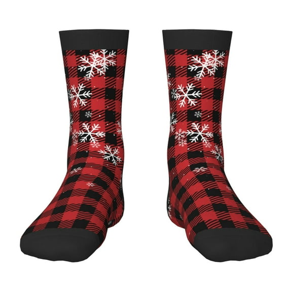 Naloa Red Buffalo Plaid Kids Socks Unisex Kids and Toddlers' Crew Socks, ,1 Pairs