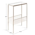 thumbnail image 2 of Kate and Laurel Trubey Modern Side Table, 15.75 x 8 x 24.6, Silver, Contemporary End Table With Glass Top, 2 of 8