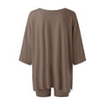 thumbnail image 6 of WAYUTE Womens 2 Piece Outfits Oversized Oversized V Neck Short Sleeve T Shirt and Shorts Activewear Travel Baggy Matching Clothing, 6 of 6