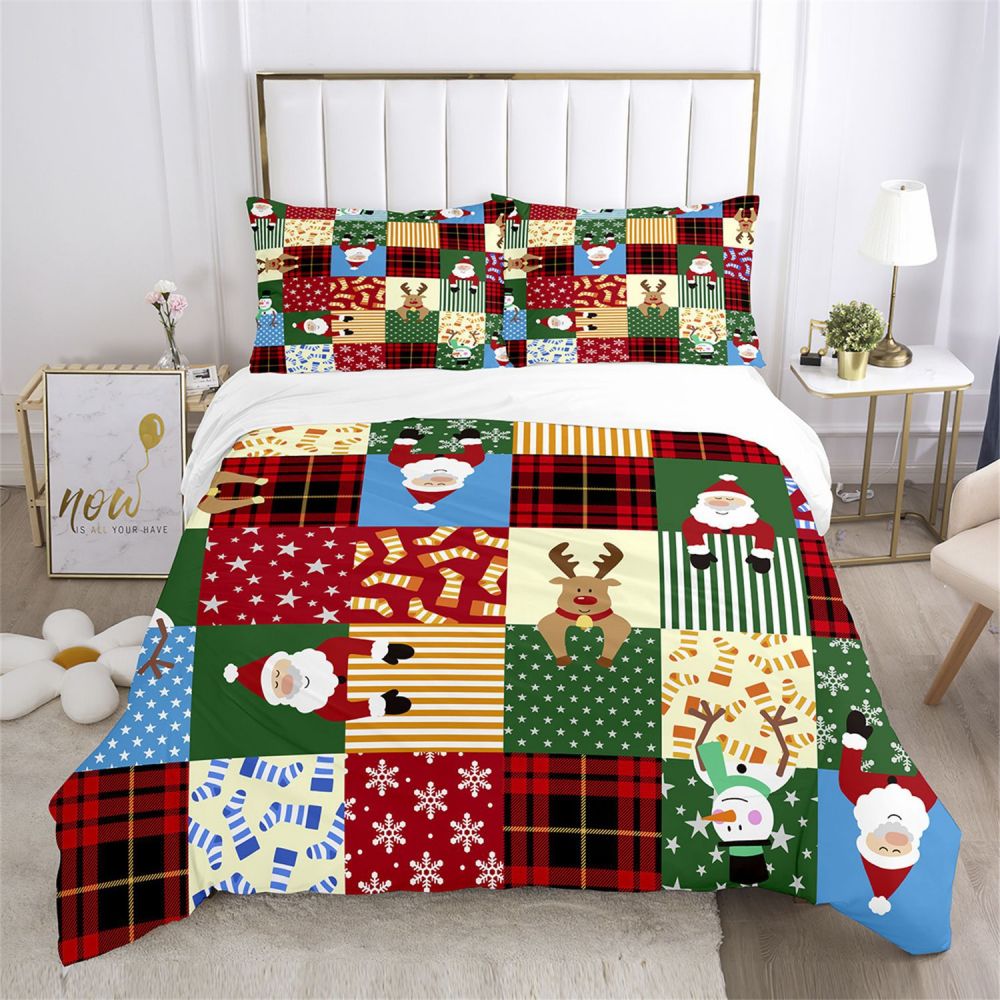 Santa Claus Christmas Bedding Bed Sets Twin Full Queen King Size Xmas