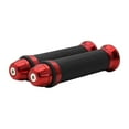 thumbnail image 1 of 2x Puños de manillar de motocicleta antideslizantes de 22 mm duraderos universales CNC Rojo, 1 of 9