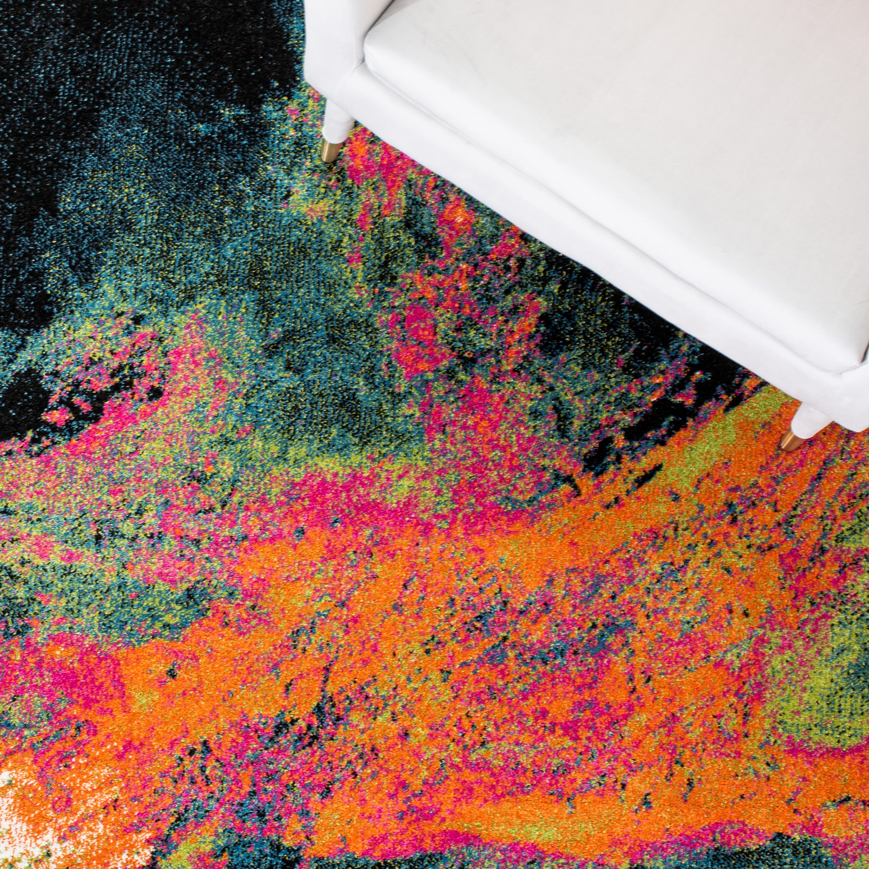 Safavieh Galaxy Rosamund Abstract Area Rug, Blue/Orange, 6'7" x 9'