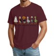 thumbnail image 4 of Halloween Shirts for Men Witch Hat Pumpkin Graphic Crew Neck Spooky Costumes Skeleton Print Short Sleeve Cute Fall Tees L, 4 of 5