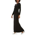 thumbnail image 3 of Vince Camuto Women's Embellished Long Sleeve Column Gown Black Size 14, 3 of 3