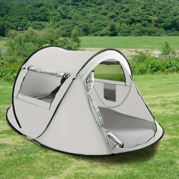 2-3 People Portable Boat Tent, Double Doors And Windows Ventilation, No Installation Of Waterproof And Windproof Tent, Lightweight Tent, Suitable For Beach Outdoor Tourism, Outdoor Camping, Hunting