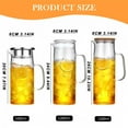 thumbnail image 3 of High Borosilicate Glass Straight Body Pot Glass Water Bottle, Glass Pitcher with Lid and Handle, Glass Carafe for Cold Water, Large Iced Tea Pitcher for Coffee, Juice and Homemade Beverage, 3 of 9