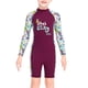 thumbnail image 1 of Buceo vela niños traje de traje de baño traje de baño niños traje de baño espalda con cremallera cremallera ropa de baño para nadar buceo snorkeling púrpura l kenally OD003662-03, 1 of 7