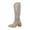 Gold, variant on Gyexs Knee High Cowgirl Boots Women Mid Calf Chunky Heel High Heel Mid Boots Fall Winter Dress Shoes Z03 Green Size 7.5