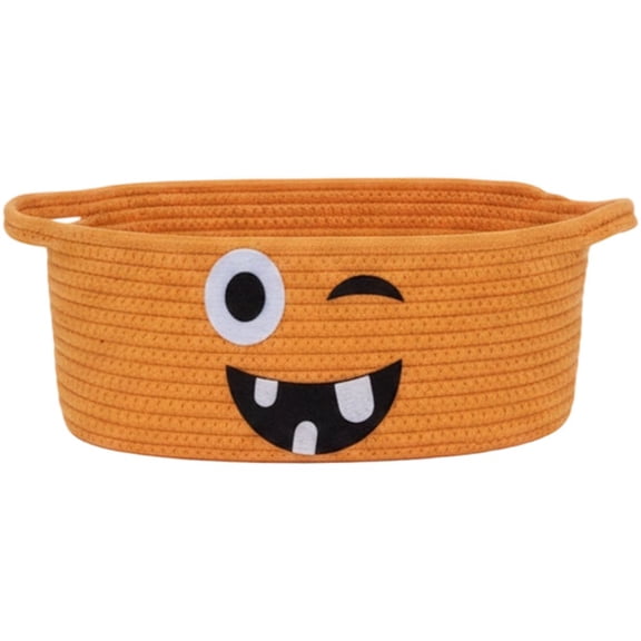 Vjnyvs Halloween Storage Basket Set Handwoven Non-Woven Portable Organizer