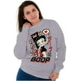 thumbnail image 5 of Kanji Style Retro Cartoon I'm a Boop Women Crewneck Sweatshirt Brisco Brands L, 5 of 6