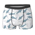 thumbnail image 6 of Men's Boxer Briefs, Classic Cartoon Cute Shark Soft Comfy Mens Underwear Boxer Briefs Breathable With Widen Waist, 6 of 7