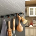 thumbnail image 2 of Perchero de Pared Ganchos para Toallas Ganchos de Pared con Tornillos Toallero para baño y Cocina, Acero Inoxidable Acabado Negro Mate, 5 Ganchos Redondos, 2 of 5
