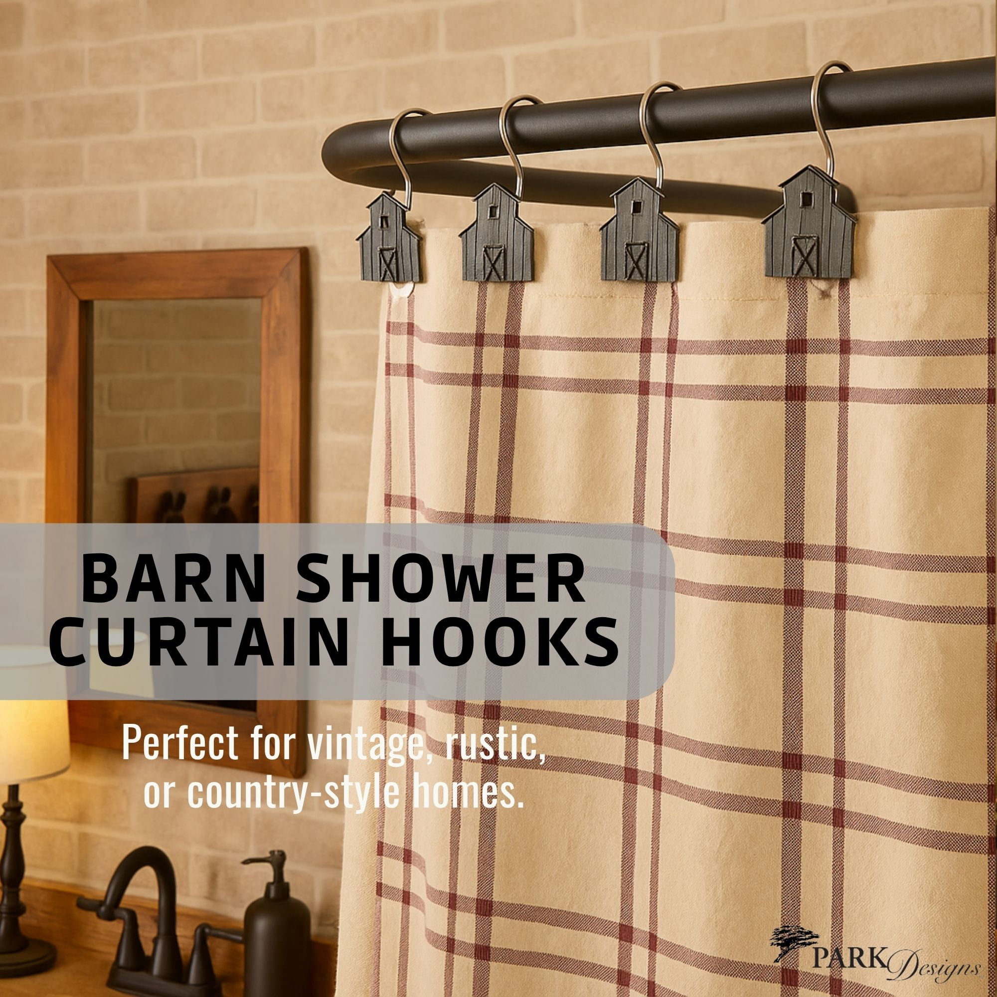 Park Designs Antique Farmhouse Barn Shower Curtain Hooks