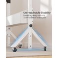 thumbnail image 5 of CHITOOMA Mobile Standing Desk with Cup Holder, 6 Level Height-Adjustable Computer Desk with Laptop Slot for Office, White, 5 of 7