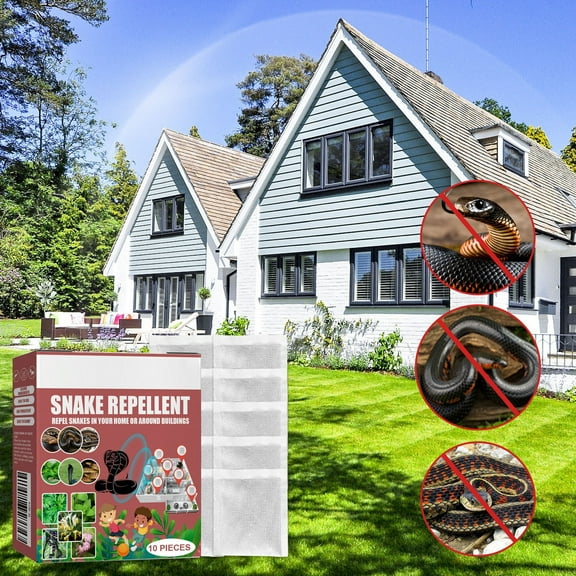 10 Pack Snake Away Repellent Bags, for repelling Snakes Rats and Other Pests, for Yard Lawn Garden Camping Fishing, Natural Plant Formula Pest Insect Control-Lasting Protection